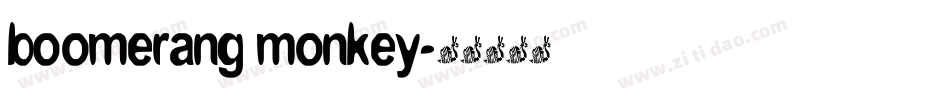 boomerang monkey字体转换